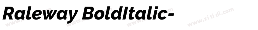 Raleway BoldItalic字体转换